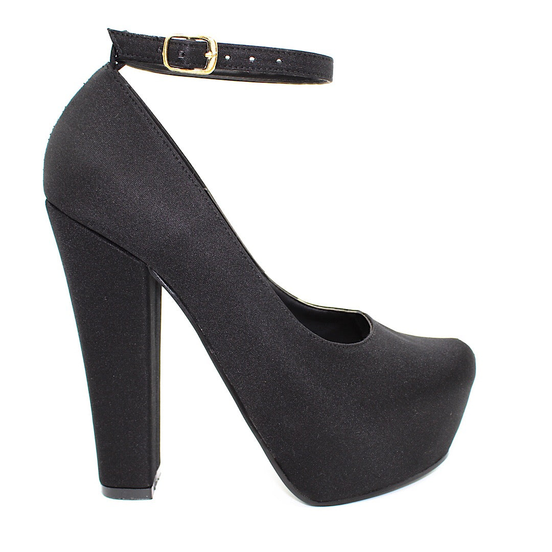 Zapatillas Negras Tacon Grueso Sandalias Negras Tacon Grueso Punta