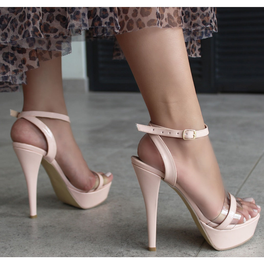 Sandálias transparentes 2019 top