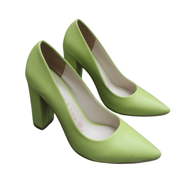 ZAPATILLA VERDE CON TACÓN GRUESO (MOD 4000)