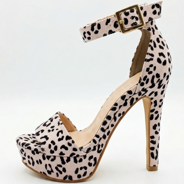 SANDALIA ANIMAL PRINT DE TACÓN DE AGUJA CON PLATAFORMA (MOD 1905)
