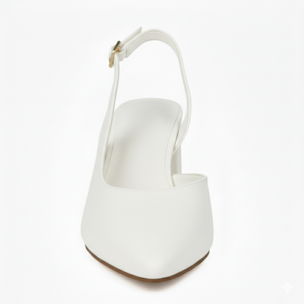 ZAPATILLAS BLANCAS PARA MUJER TIPO SLINGBACK (MOD 3003)