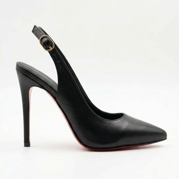 ZAPATILLA PUNTAL NEGRA CON SUELA ROJA (MOD 4004)