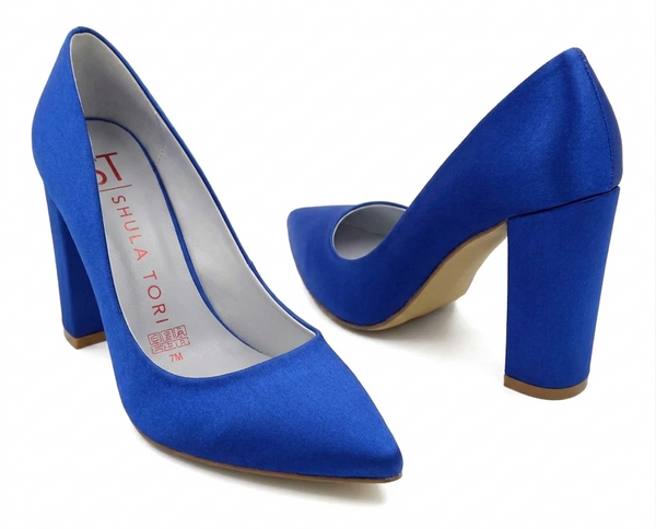 ZAPATILLA CASUAL DE PUNTA AZUL TACON GRUESO (MOD 4000)