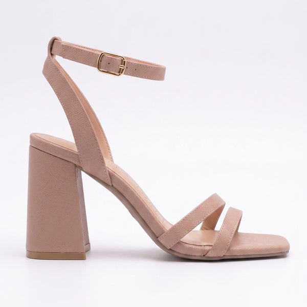ZAPATILLA MAQUILLAJE DE TACÓN GRUESO CON TIRAS (MOD 5026)