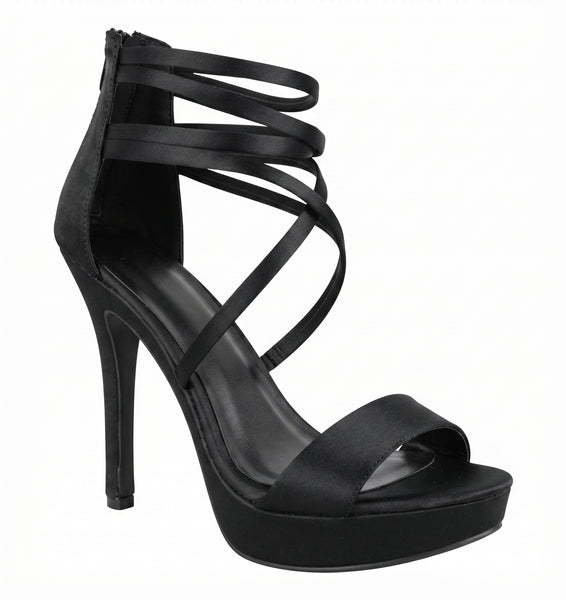 ZAPATILLA CASUAL MAQUILLAJE DE TACÓN DELGADO CON TIRAS (MOD 300)