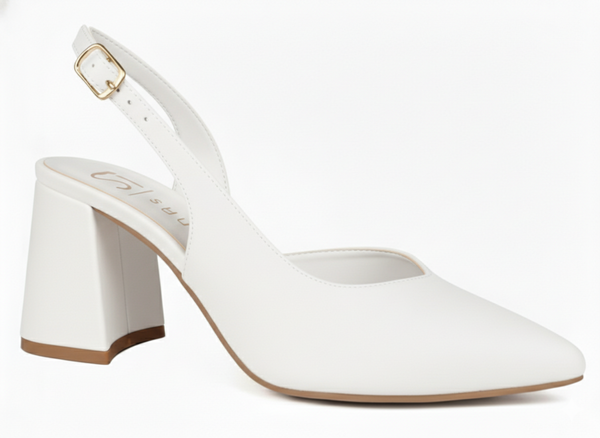 ZAPATILLAS BLANCAS PARA MUJER TIPO SLINGBACK (MOD 3003)