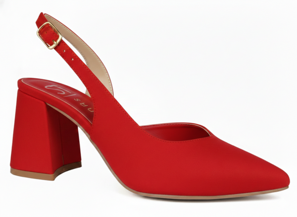 ZAPATILLAS ROJAS PARA MUJER TIPO SLINGBACK (MOD 3003)