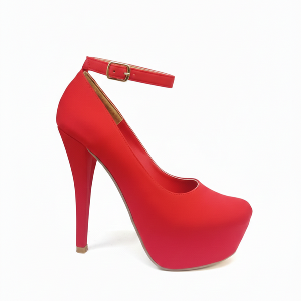 ZAPATILLA ROJA CON PLATAFORMA Y TACÓN DELGADO (MOD 700)