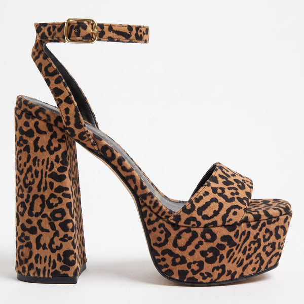 ZAPATILLA ANIMAL PRINT DE TACÓN ANCHO CON PLATAFORMA (MOD 1000)