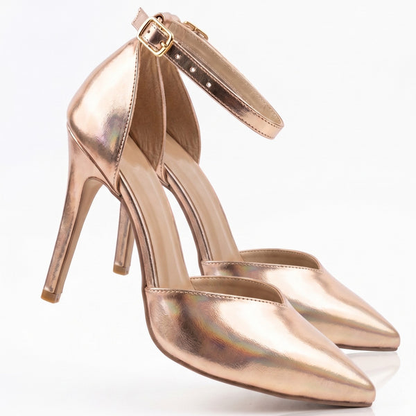 ZAPATILLA PUNTAL ORO DE TACÓN DELGADO (MOD 4032)
