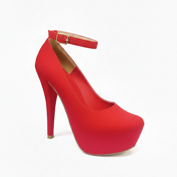 ZAPATILLA ROJA CON PLATAFORMA Y TACÓN DELGADO (MOD 700)