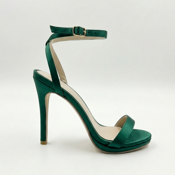 ZAPATILLA VERDE ELEGANTE DE TACÓN DE AGUJA (MOD 1154)