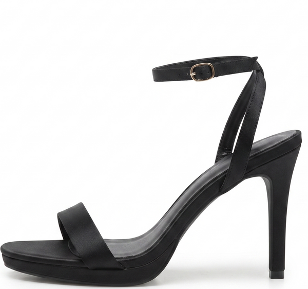 ZAPATILLA NEGRA ELEGANTE DE TACÓN DE AGUJA (MOD 1154)