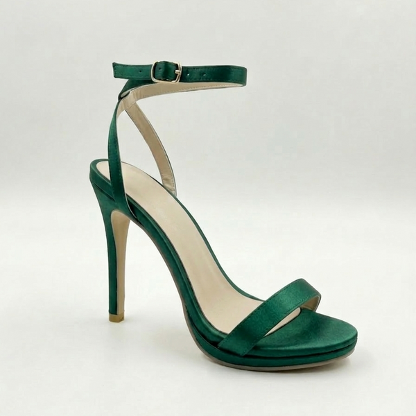 ZAPATILLA VERDE ELEGANTE DE TACÓN DE AGUJA (MOD 1154)