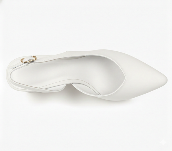 ZAPATILLAS BLANCAS PARA MUJER TIPO SLINGBACK (MOD 3003)