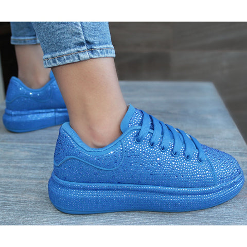 CHUNKY SNEAKERS AZUL CON PIEDRAS (MOD KINGDOM)
