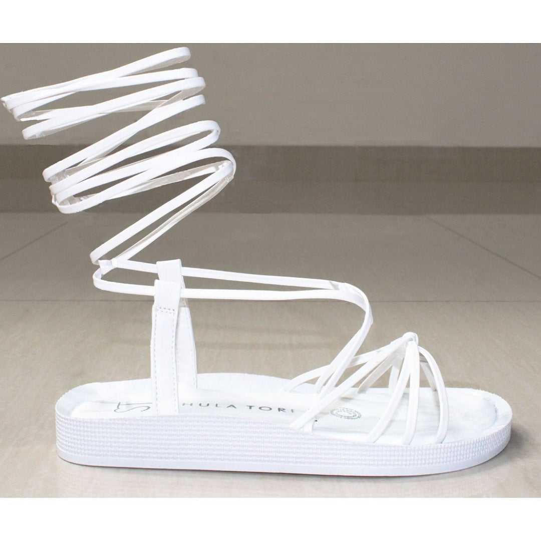 SANDALIA BLANCA CON TIRAS (MOD 27720)
