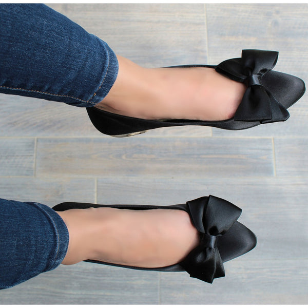 BALLERINA NEGRA CON MOÑO (MOD 01)