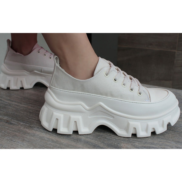 CHUNKY SNEAKERS HUESO (MOD 5202)