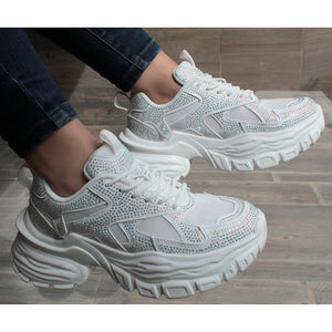 CHUNKY SNEAKERS BLANCO CON PIEDRAS (MOD SALLY)