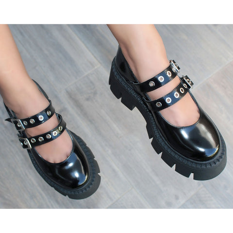 MOCASÍN CON PLATAFORMA Y TIRAS (MOD 129)