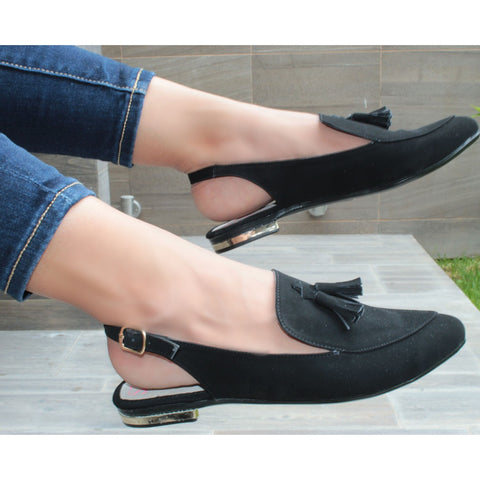 MULE NEGRO CON MOTITAS (MOD LUCIA)