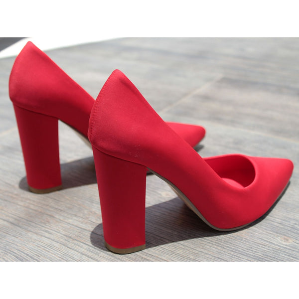 ZAPATILLA ROJA CON TACÓN GRUESO (MOD 4000)