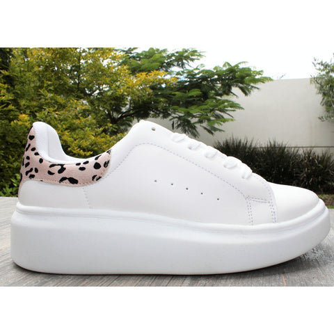 CHUNKY SNEAKERS BLANCO/ANIMAL PRINT (MOD 628)