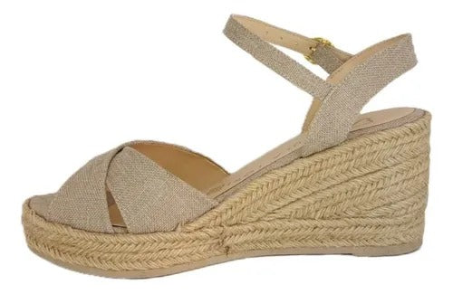 ALPARGATA BEIGE DE TACÓN CORRIDO (MOD 2041)