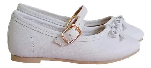 BALLERINA BLANCA CON MOÑO PARA NIÑA (MOD 120)