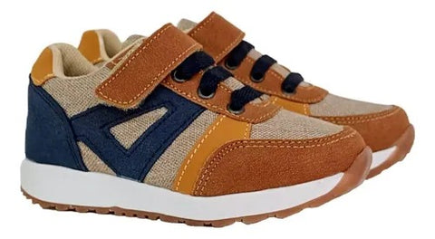 TENIS MULTICOLOR CASUALES CON AGUJETAS Y VELCRO PARA NIÑO (MOD K-530)