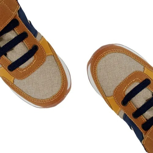 TENIS MULTICOLOR CASUALES CON AGUJETAS Y VELCRO PARA NIÑO (MOD K-530)
