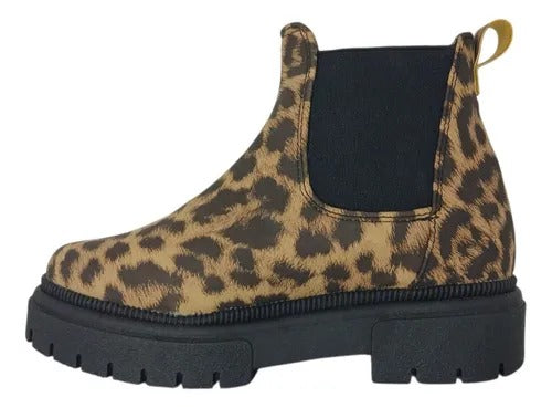 BOTÍN BÁSICO ANIMAL PRINT PARA NIÑA (MOD K-760)
