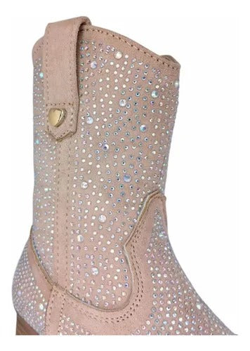 BOTA VAQUERA MAQUILLAJE CON PIEDRAS PARA NIÑA (MOD K-910)