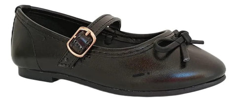 BALLERINA NEGRA CON MOÑO PARA NIÑA (MOD 120)