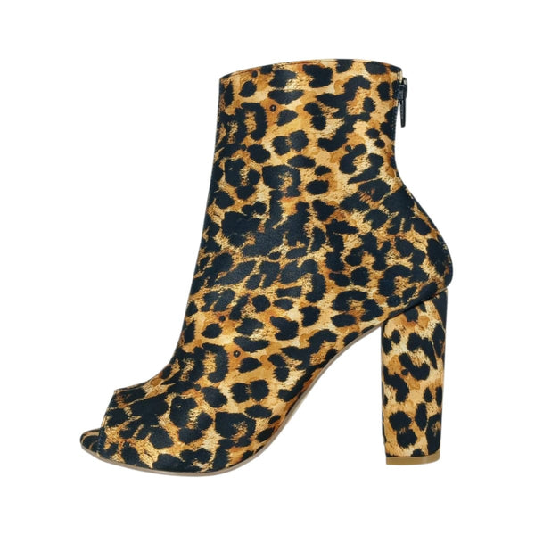 BOTINES CASUALES ANIMAL PRINT DE TACÓN GRUESO (MOD 7541)
