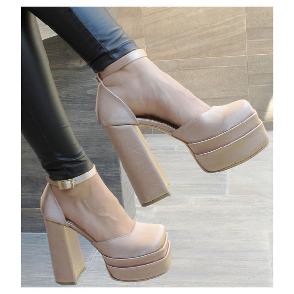 ZAPATILLA NUDE TACÓN GRUESO (MOD 3602)