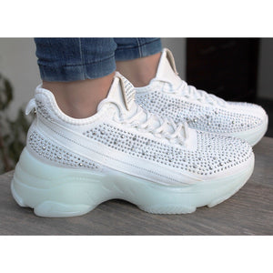 CHUNKY SNEAKERS BLANCO CON PIEDRAS (MOD HANA)