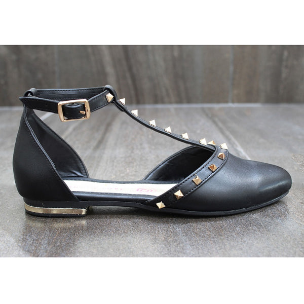 BALLERINA NEGRA CON PULSERA Y ESTOPEROLES (MOD ISELA)
