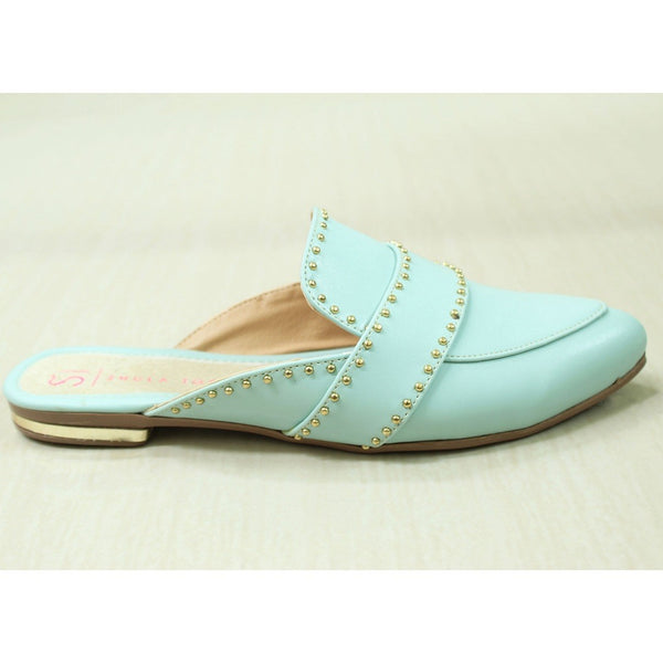 MULE CELESTE CINTO CON REMACHES (MOD AYLIN)