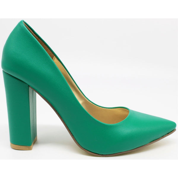 ZAPATILLA VERDE CON TACÓN GRUESO (MOD 4000)