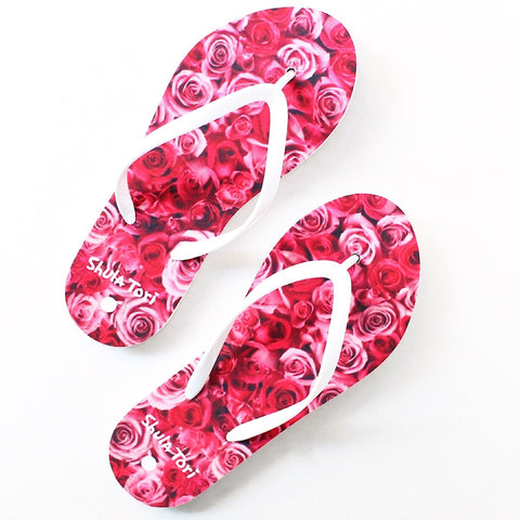 SANDALIA FLIP FLOP ESTAMPADO ROSAS (MOD MONA)