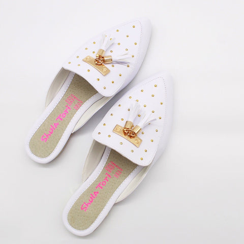 MULE BLANCO CON MOTITAS (MOD AYLIN)