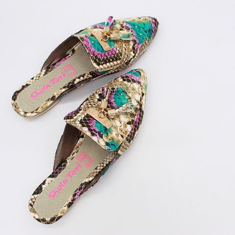 MULE ANIMAL PRINT CON MOTITAS (MOD AYLIN)