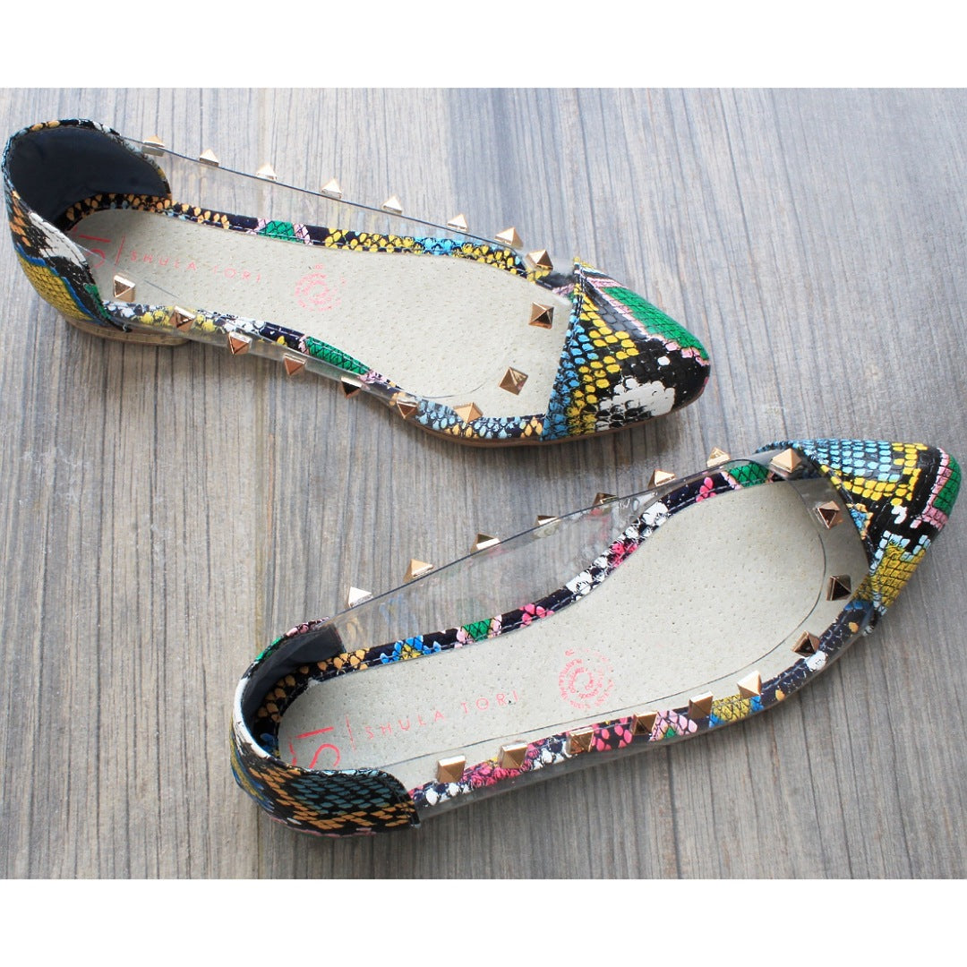 BALLERINA TRANSPARENTE/ANIMAL PRINT CON ESTOPEROLES (MOD MICARP)