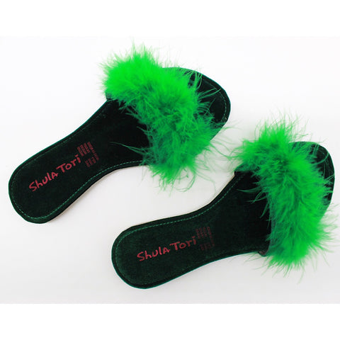 SANDALIA PLANA PLUMAS (MOD S-02)