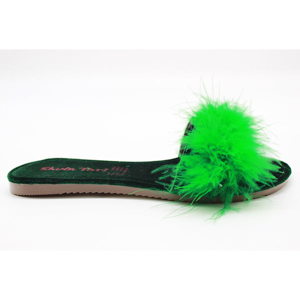 SANDALIA PLANA PLUMAS (MOD S-02)