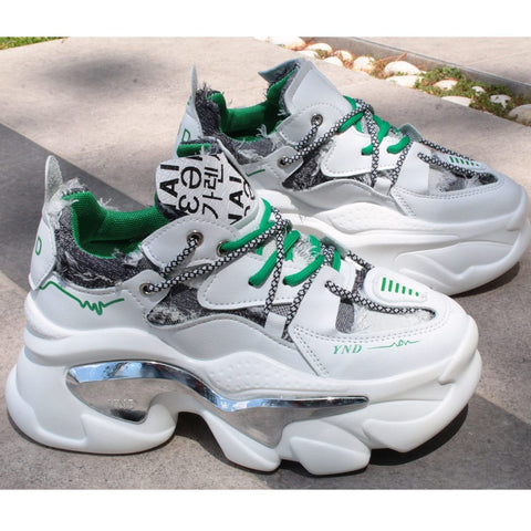 CHUNKY SNEAKERS BLANCO/VERDE (MOD ELENA)