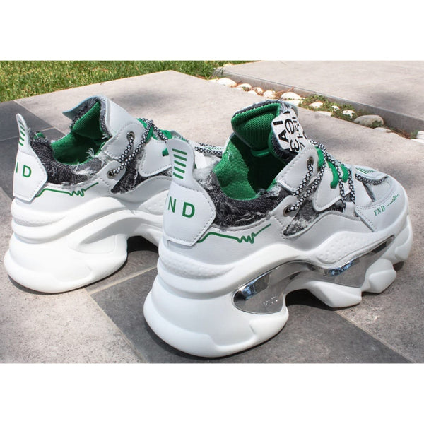 CHUNKY SNEAKERS BLANCO/VERDE (MOD ELENA)