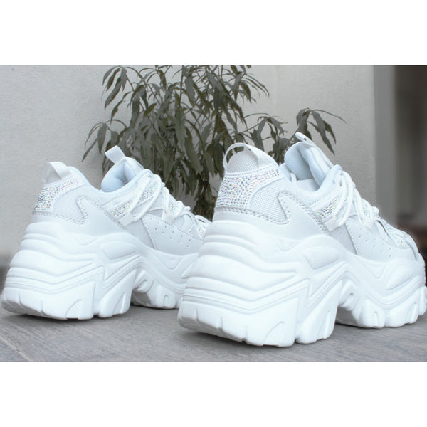 CHUNKY SNEAKERS BLANCO CON PIEDRAS (MOD BERNESS)